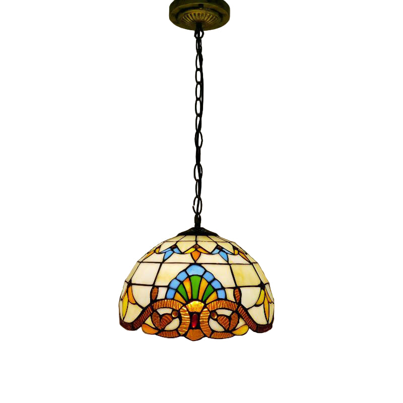 Vintage Style Glass Pendant Light