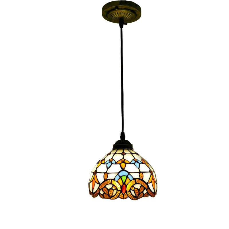 Vintage Style Glass Pendant Light