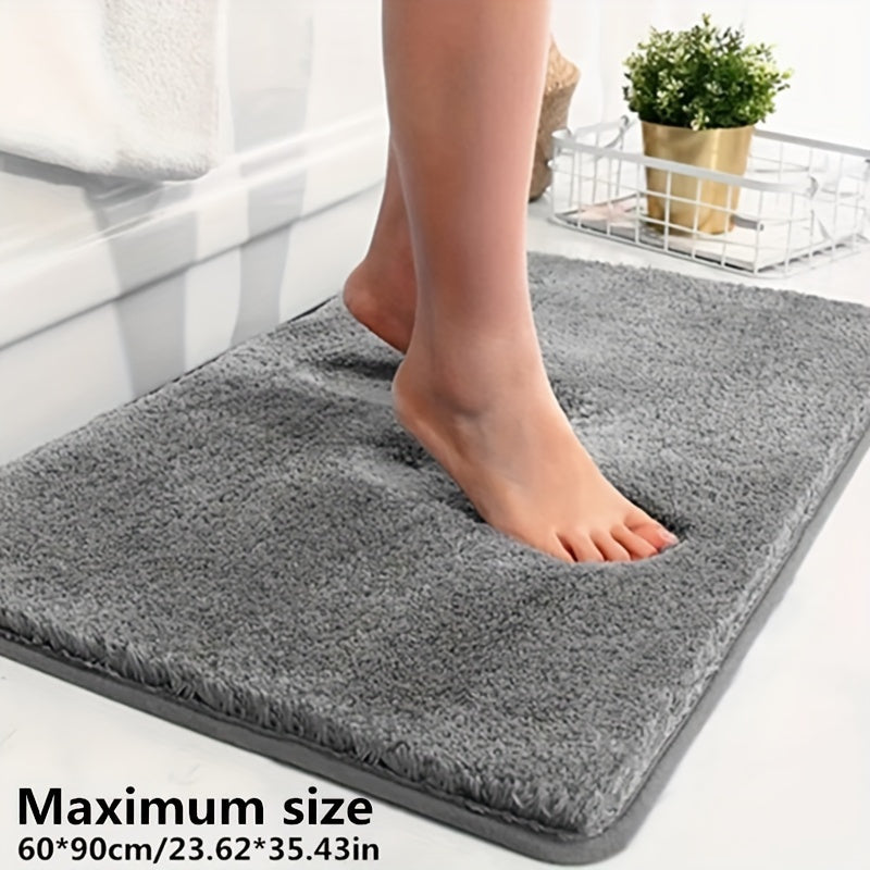 Plush Bathroom Mat - Ultra Soft Non Slip Bath Rug