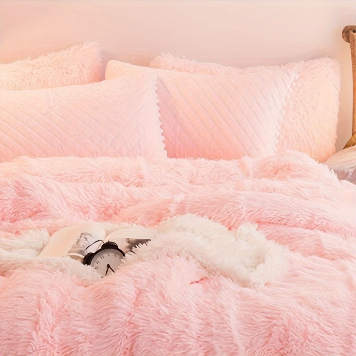 Soft Plush Velvet Duvet Cover Set for Cozy Bedding