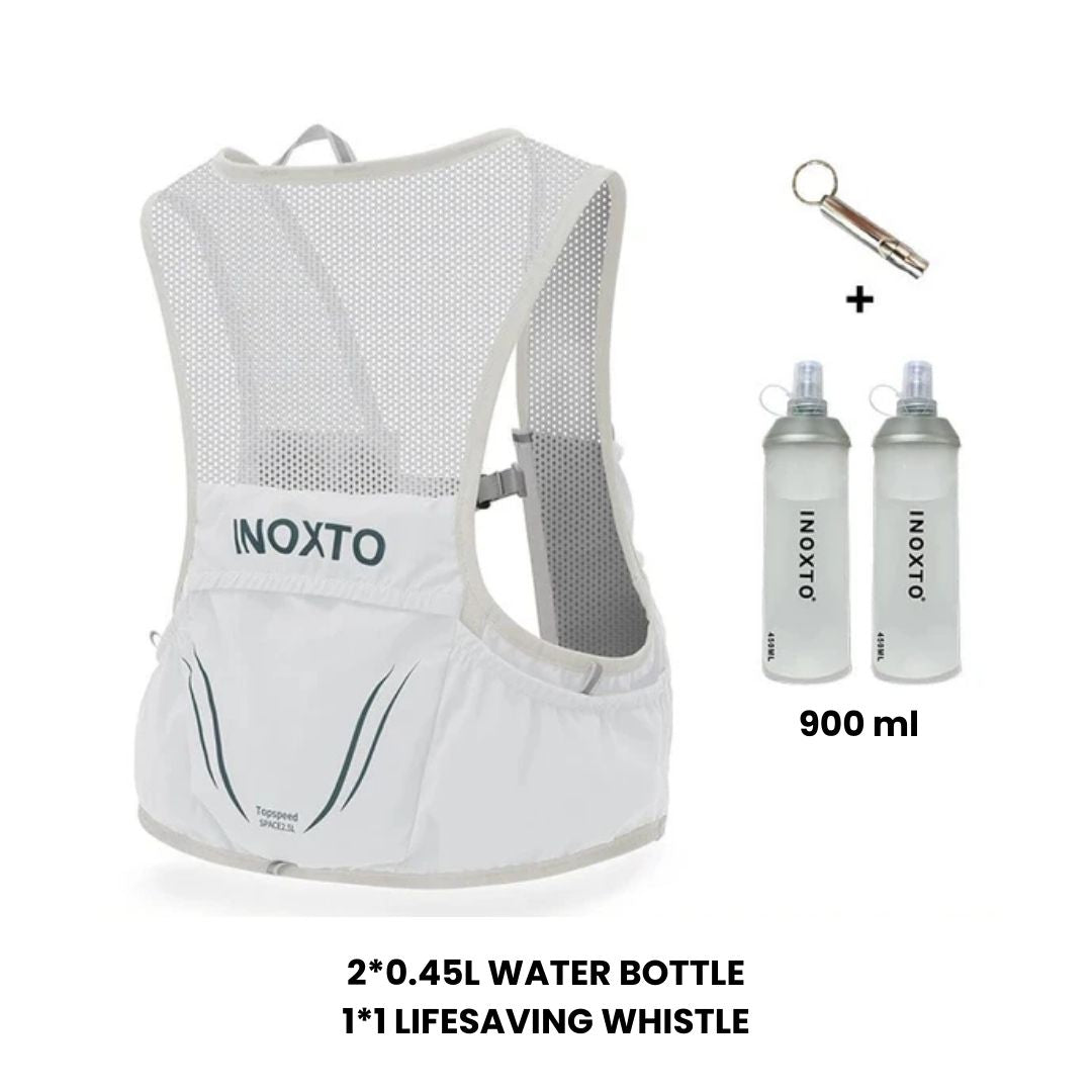 Lightweight Running Water Backpack - 2 Bottle Pouches