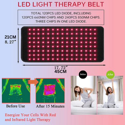 Heated Infrared Therapy Belt for Back Pain Relief