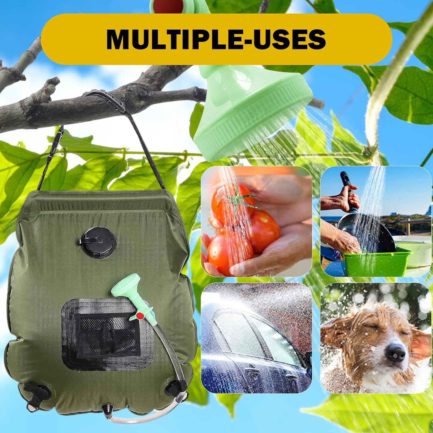 Portable Solar Heated Shower Bag