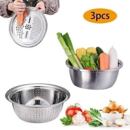 Premium Metal Fine Mesh Colander Set