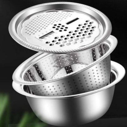 Premium Metal Fine Mesh Colander Set