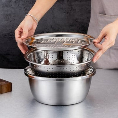 Premium Metal Fine Mesh Colander Set