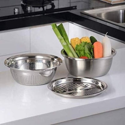 Premium Metal Fine Mesh Colander Set