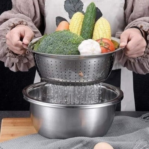 Premium Metal Fine Mesh Colander Set