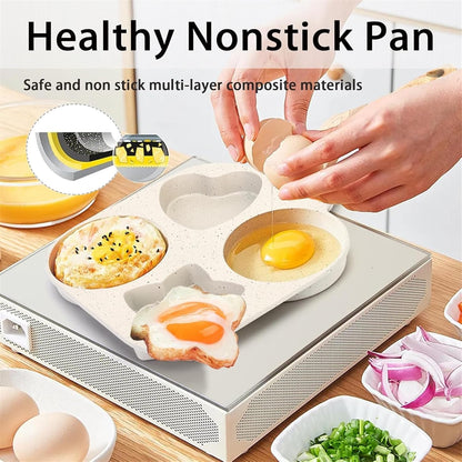 Fesara 4-Cup Easy Release Star Shaped Egg Pan