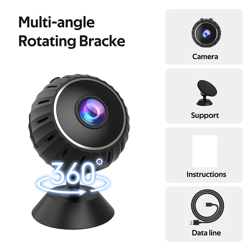 Compact Wi-Fi Motion Alert Night Vision Security Cam
