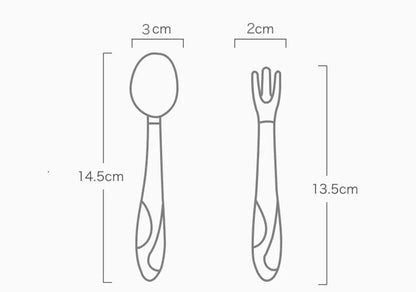 Kid's Safe Non Slip Baby Utensil Set