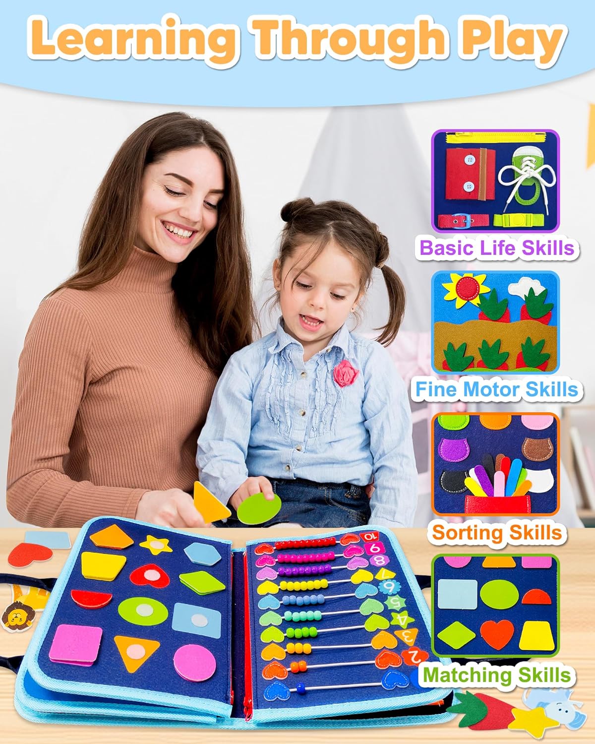 Colorful Kids Educational Play Table