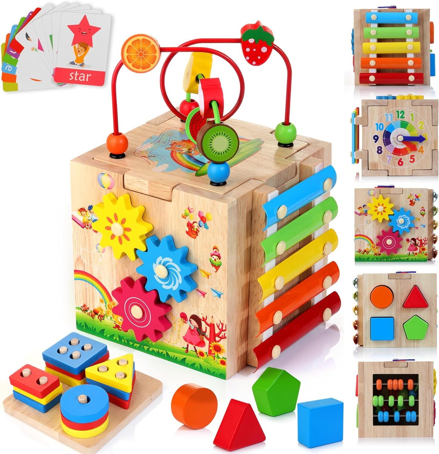 Colorful 8-in-1 Baby Play Cube