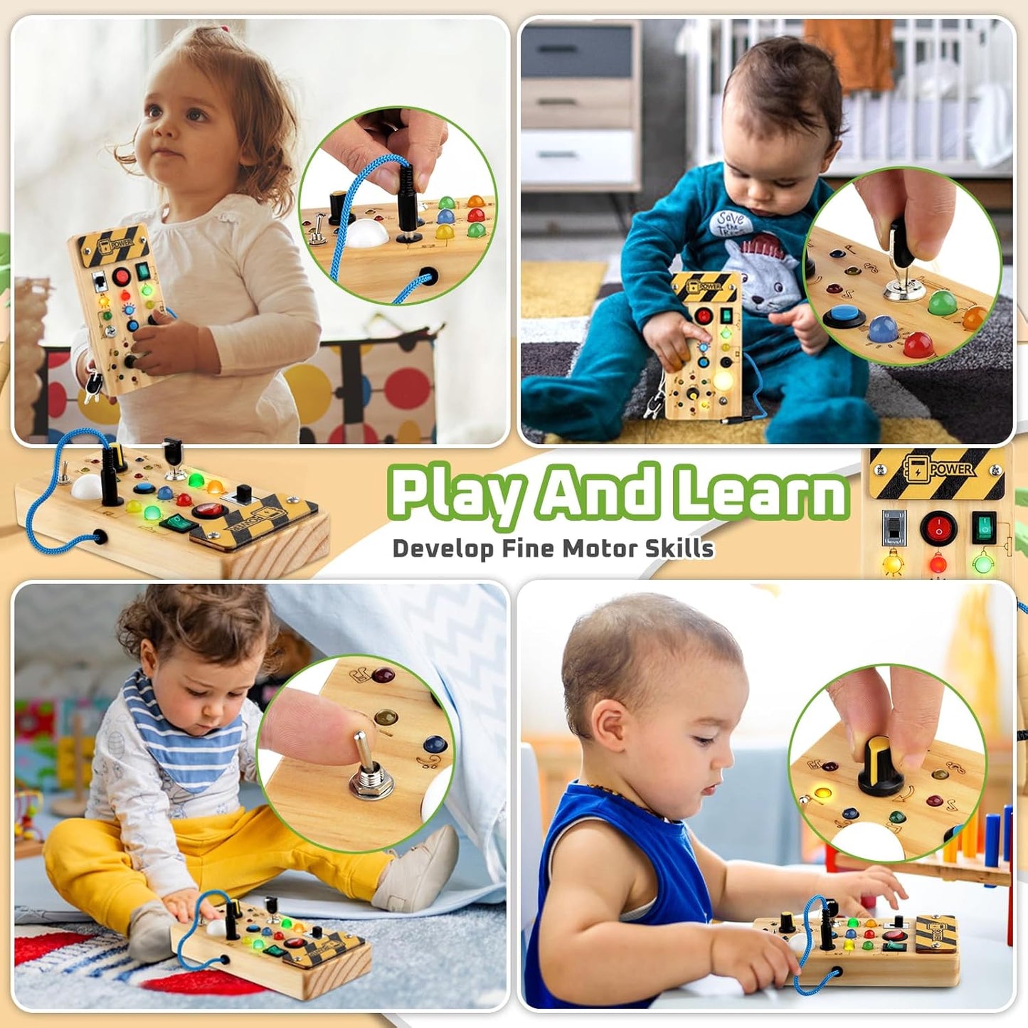 Interactive LED Learning Board for Kids & Toddlers