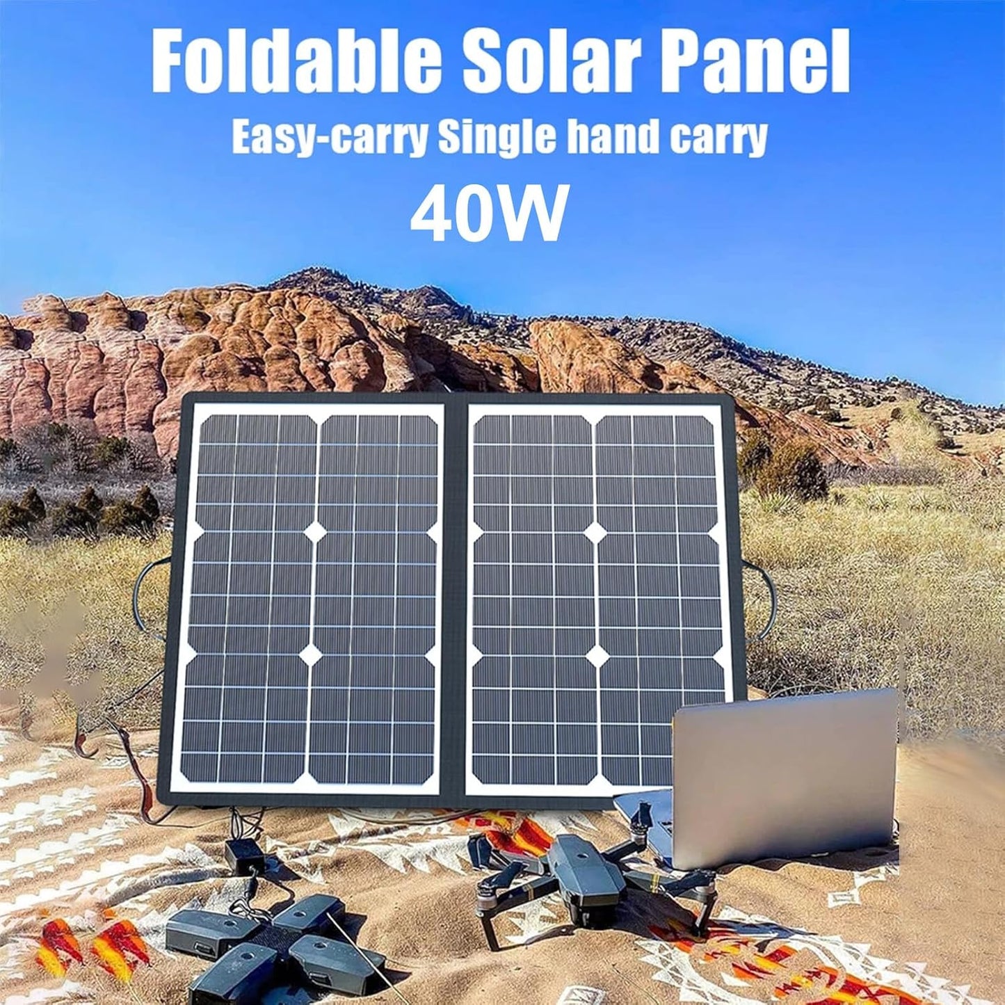 Compact 1000W Portable Solar Power Kit with Fast Charging
