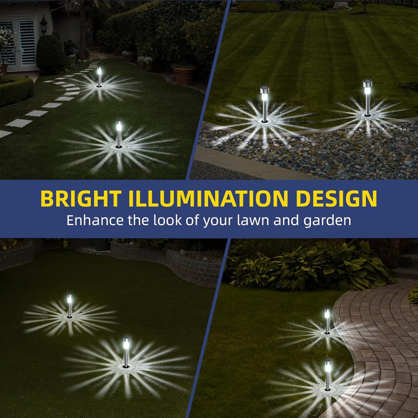 Bright Solar Powered Yard Lights