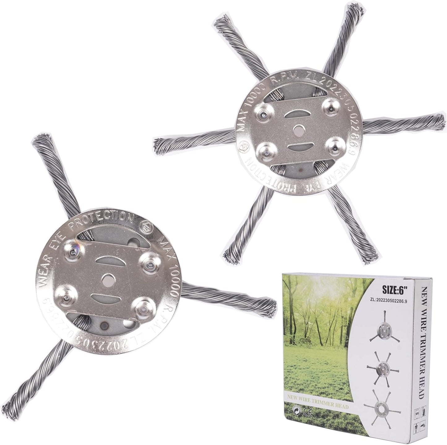 Heavy Duty 6 Wire Trimmer Brush for Electric Cutters - Fesara