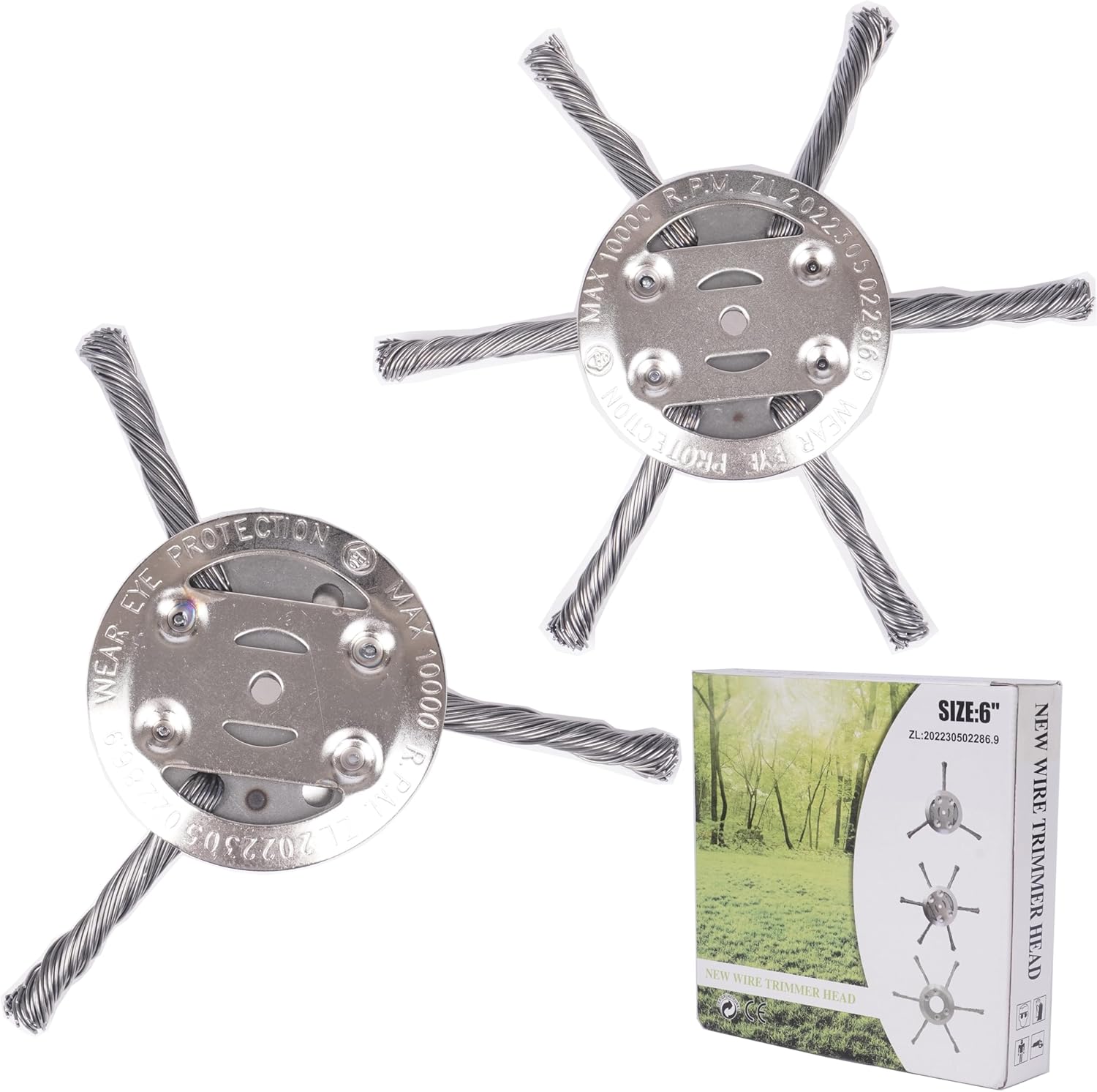 Heavy Duty 6 Wire Trimmer Brush for Electric Cutters - Fesara