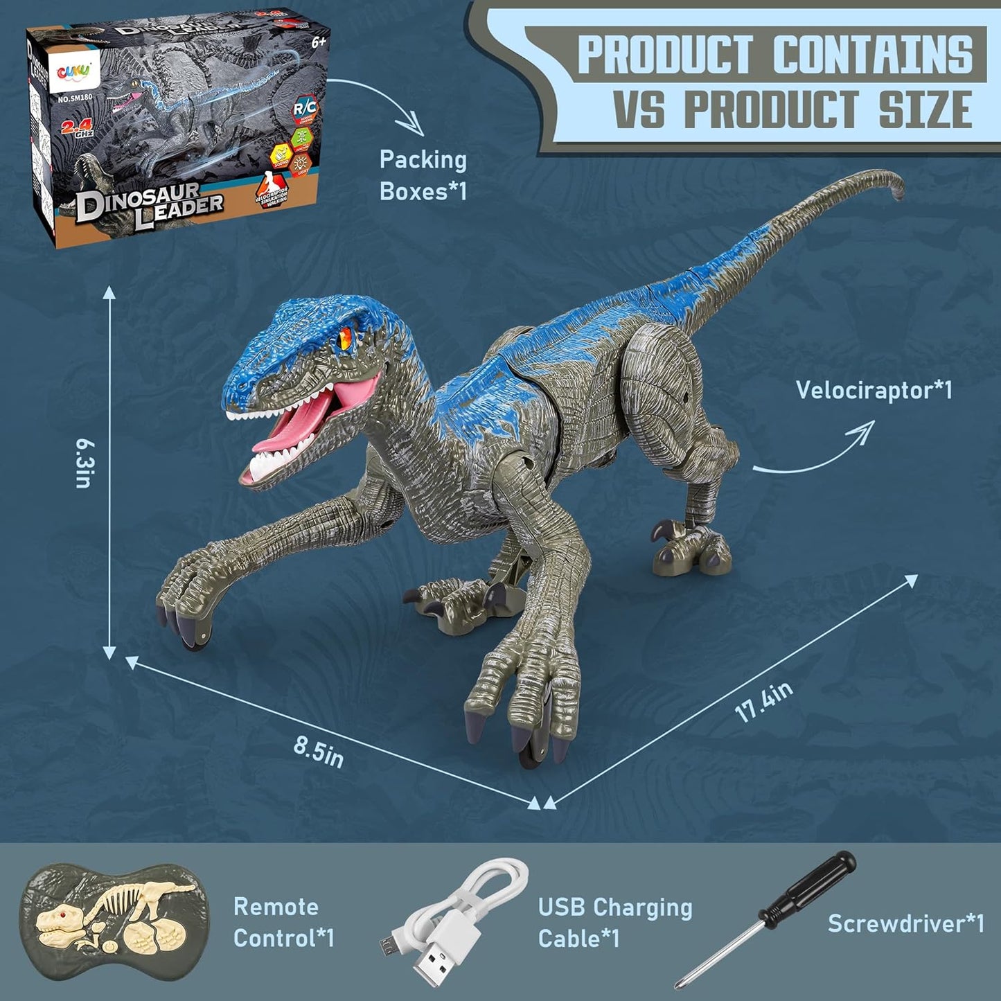 Fun Interactive Dinosaur Toy with Lights and Sounds