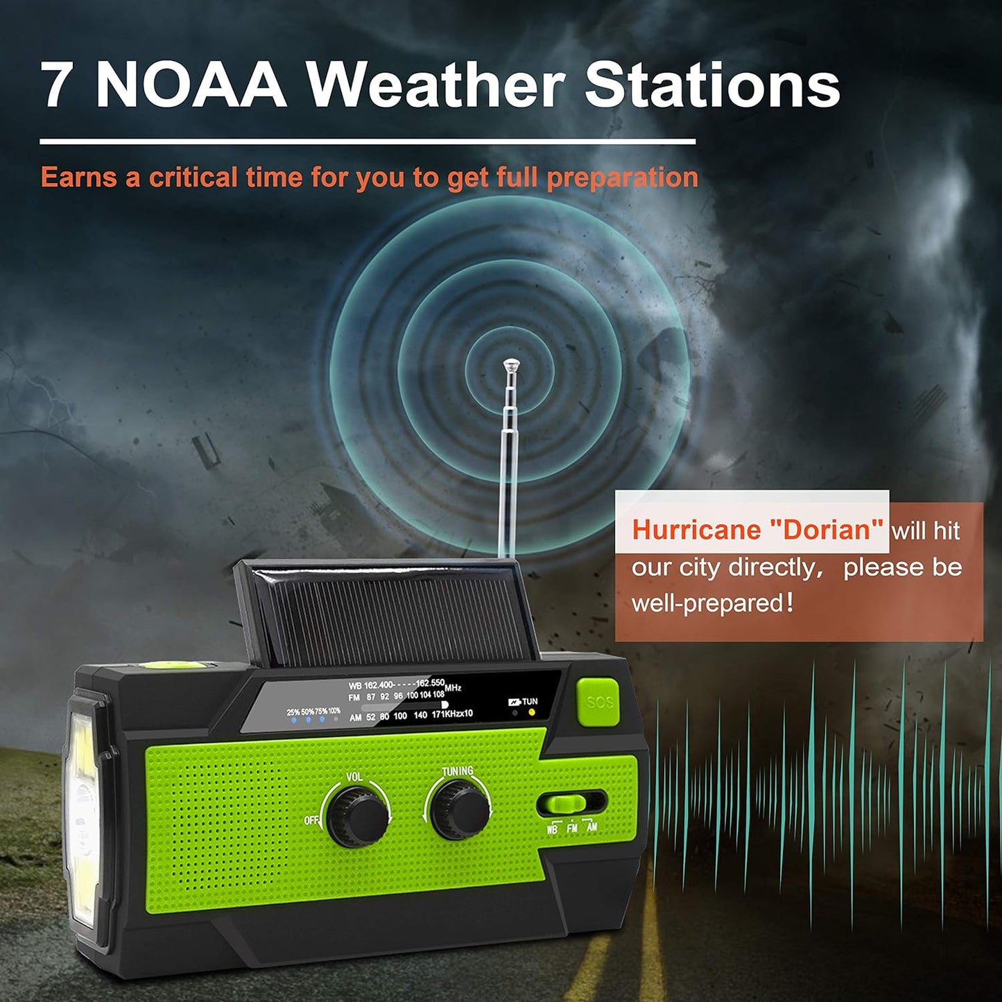 Portable Hand Crank Weather Radio
