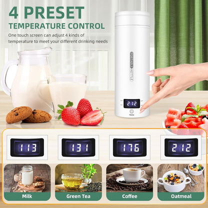 Compact Travel Electric Kettle with LCD Display