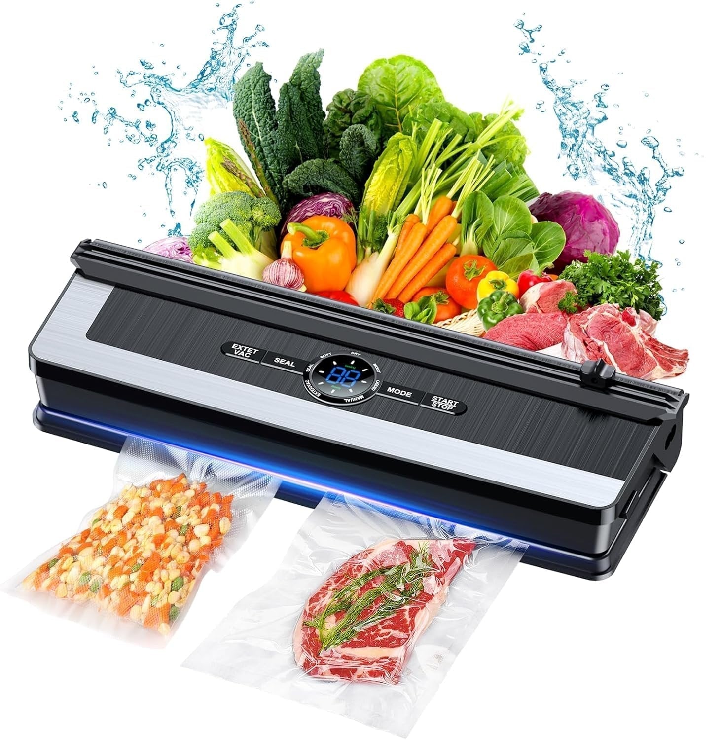 Automatic Food Sealer with Cutter and Vacuum Pump - Fesara