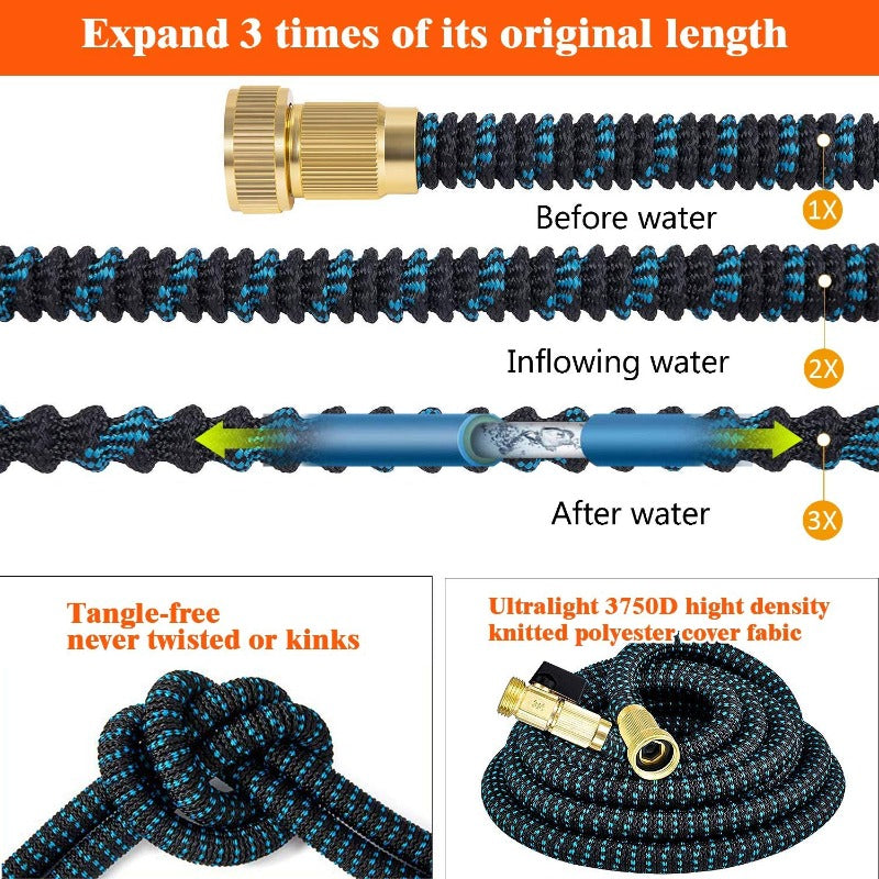 Flexible Water Hose with Brass Fittings