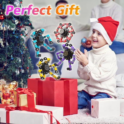 Fun Colorful Fidget Spinner Set 4 Pack