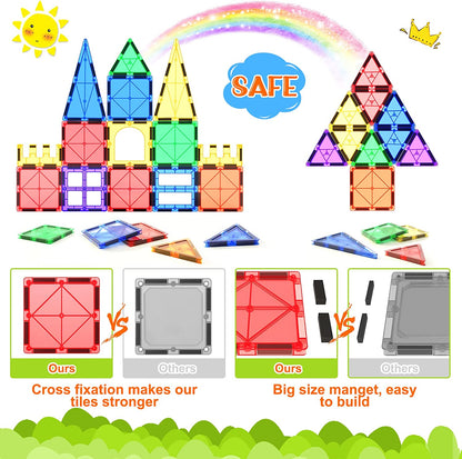 Colorful Kids Magnetic Building Blocks Set
