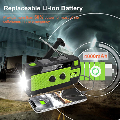 Portable Hand Crank Weather Radio