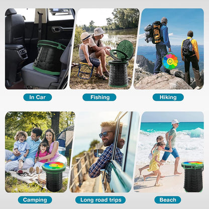 Compact Portable Camping Toilet with Adjustable Seat