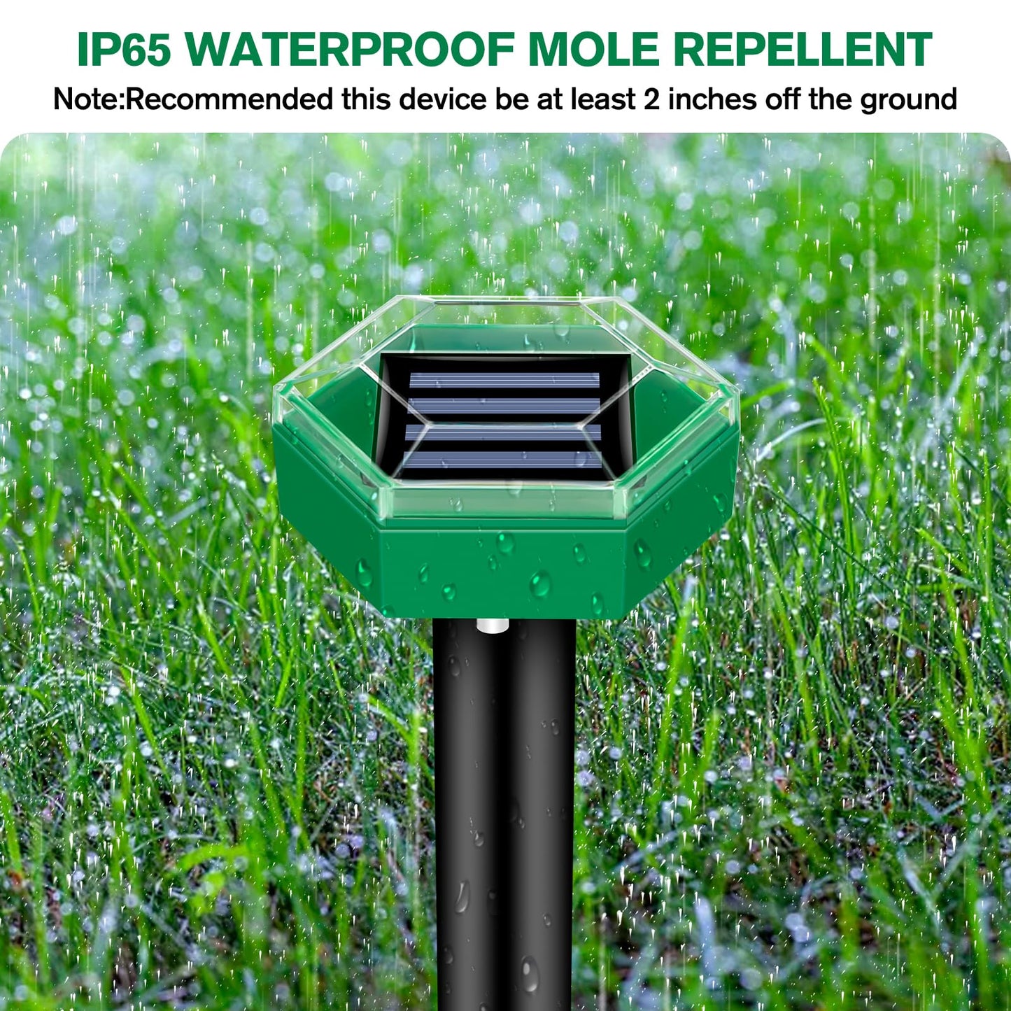 Outdoor Pest Control Ultrasonic Mole Repeller 4 Pack