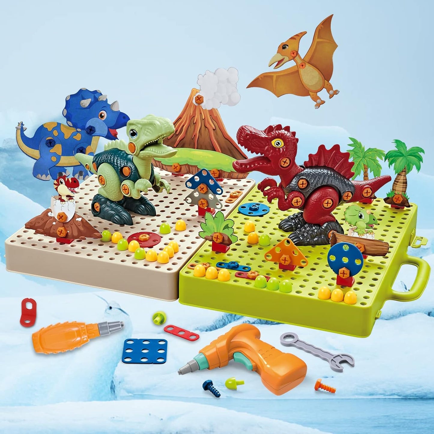 Colorful Dinosaur Building Toy Set - Fesara