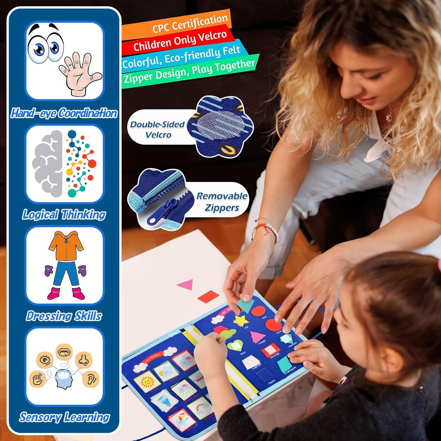 Fun Learning Book for Kids - Interactive Toddler Activity Book