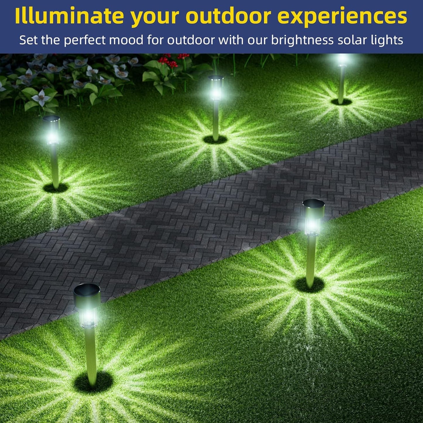 Bright Solar Powered Yard Lights