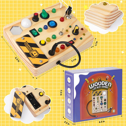 Glowing Wooden Learning Board for Kids