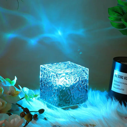 Colourful LED Cube Lamp with Prism Effect