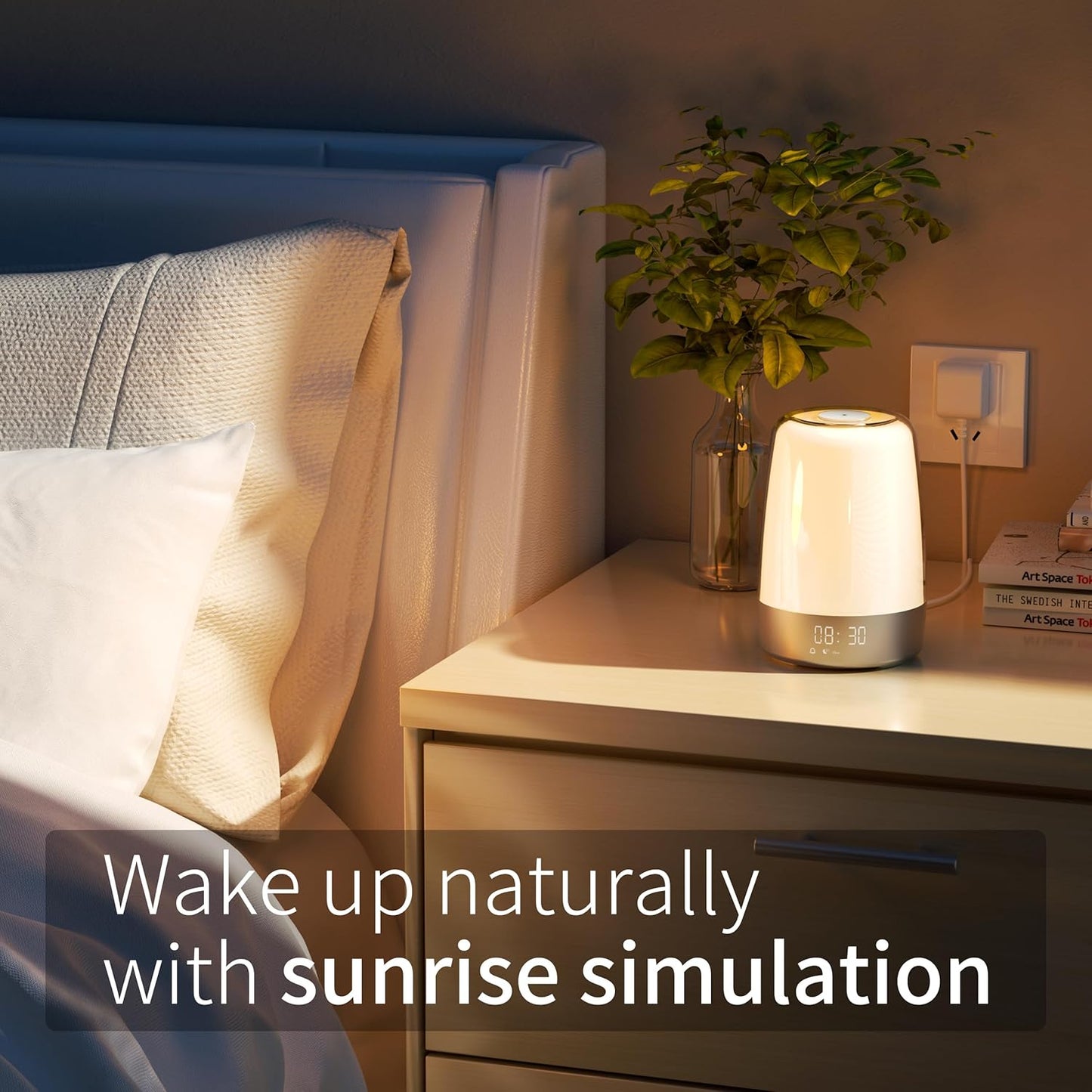 Sunrise Simulation Alarm Clock with Soothing Sounds