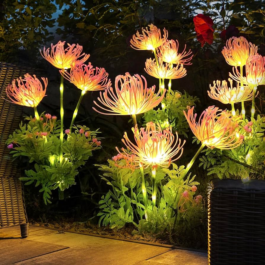 Colorful Outdoor Solar Flower Lamp