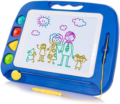Magnetix Large Magnetic Drawing Board with Colors & Stamps - Fesara