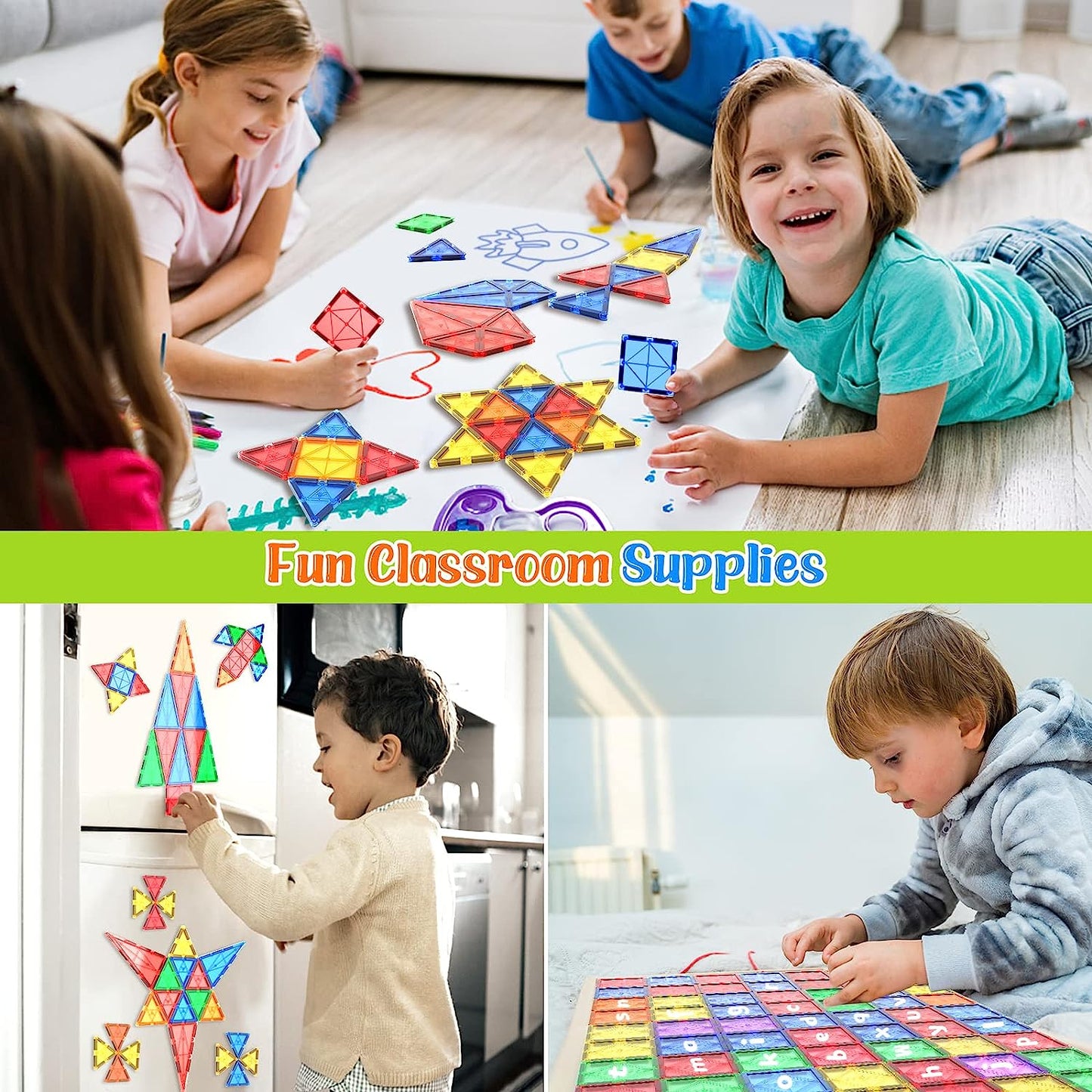 Colorful Kids Magnetic Building Blocks Set
