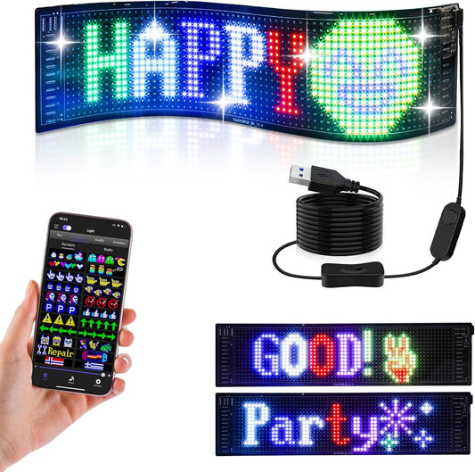 Customizable Colorful LED Car Display - Fesara