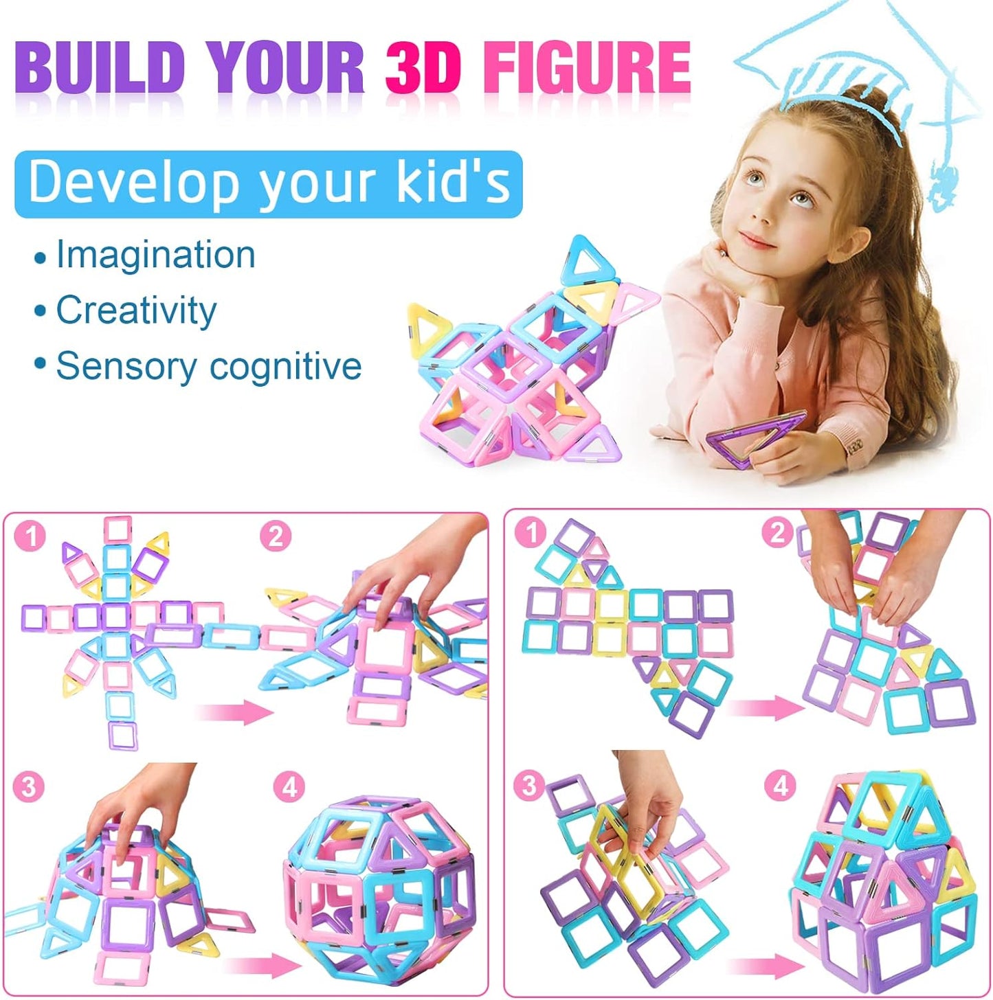 Colorful Magnetic Building Blocks Toy Set