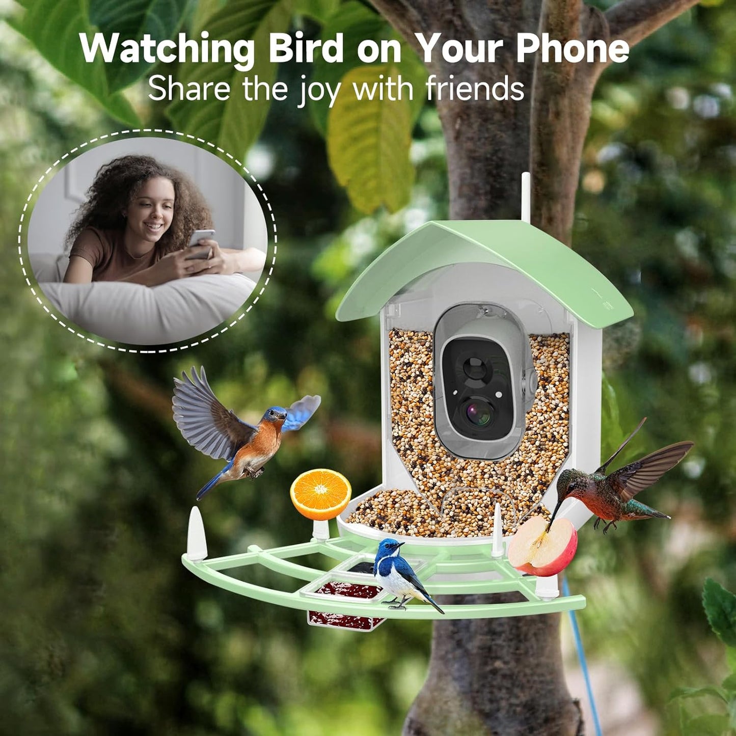Intelligent Bird Feeder Cam with Night Vision & Motion Detection