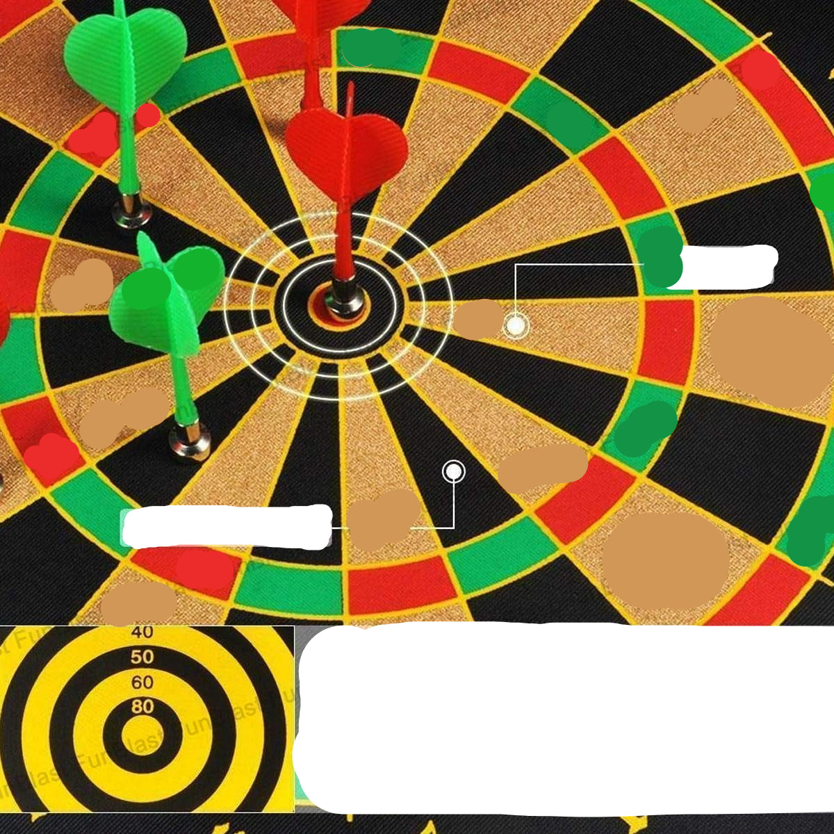 Kids Friendly Double Sided Magnetic Dartboard Set