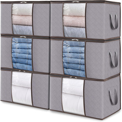 Collapsible Plastic Storage Bins with Lids and Window