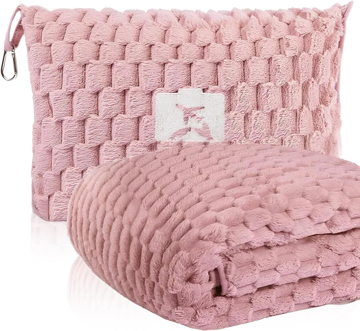 Portable Travel Blanket with Pillow Case and Bag