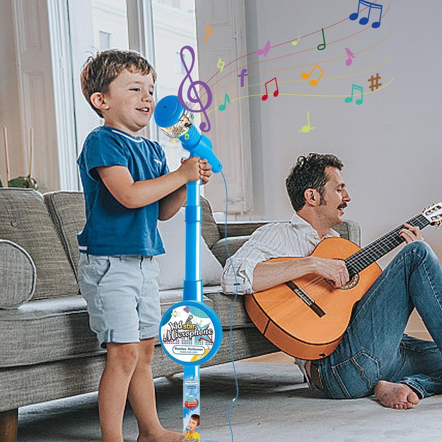 Fun Kids Microphone with Adjustable Music Stand