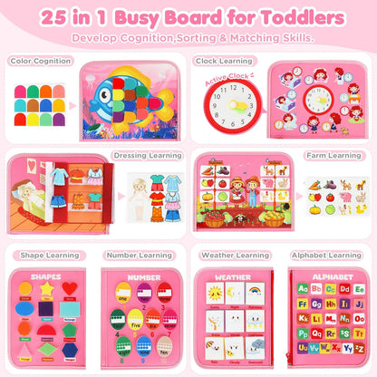 Educational Activity Board for Toddlers and Kids
