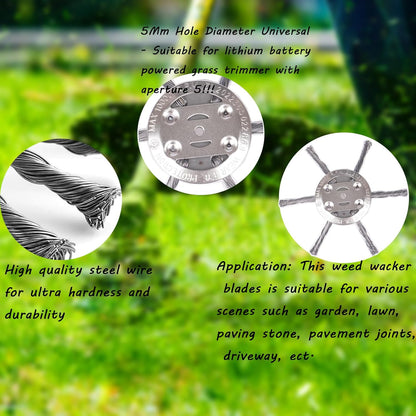 Heavy Duty 6 Wire Trimmer Brush for Electric Cutters